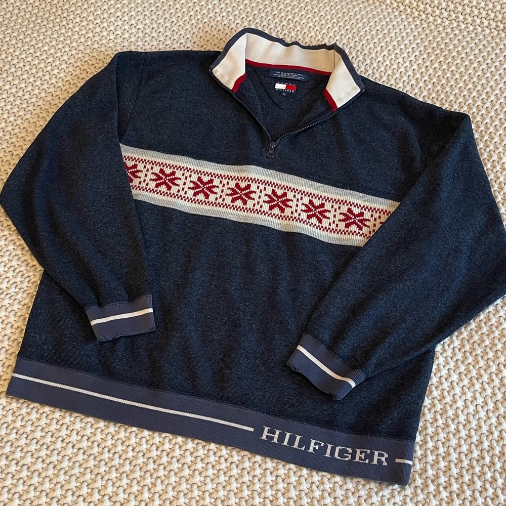 Vintage Tommy Hilfiger Quarter Zip Sweater